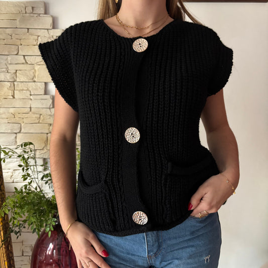 Gilet Laura sans manches Noir