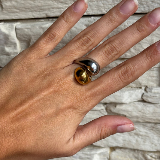 Bague goutte duo