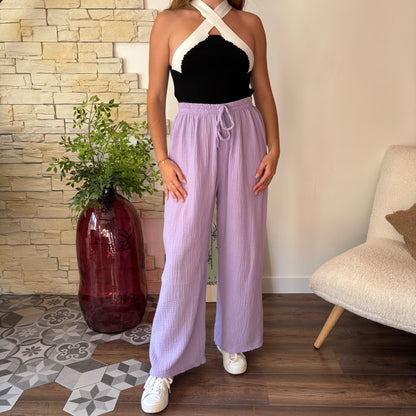 Pantalon Elena Lila