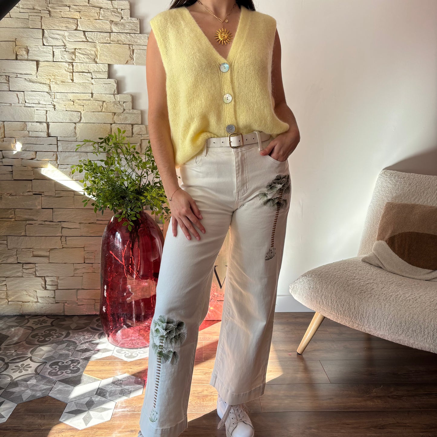 Gilet sans manche Alma jaune