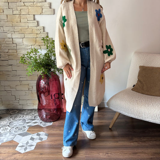 Gilet long Floral
