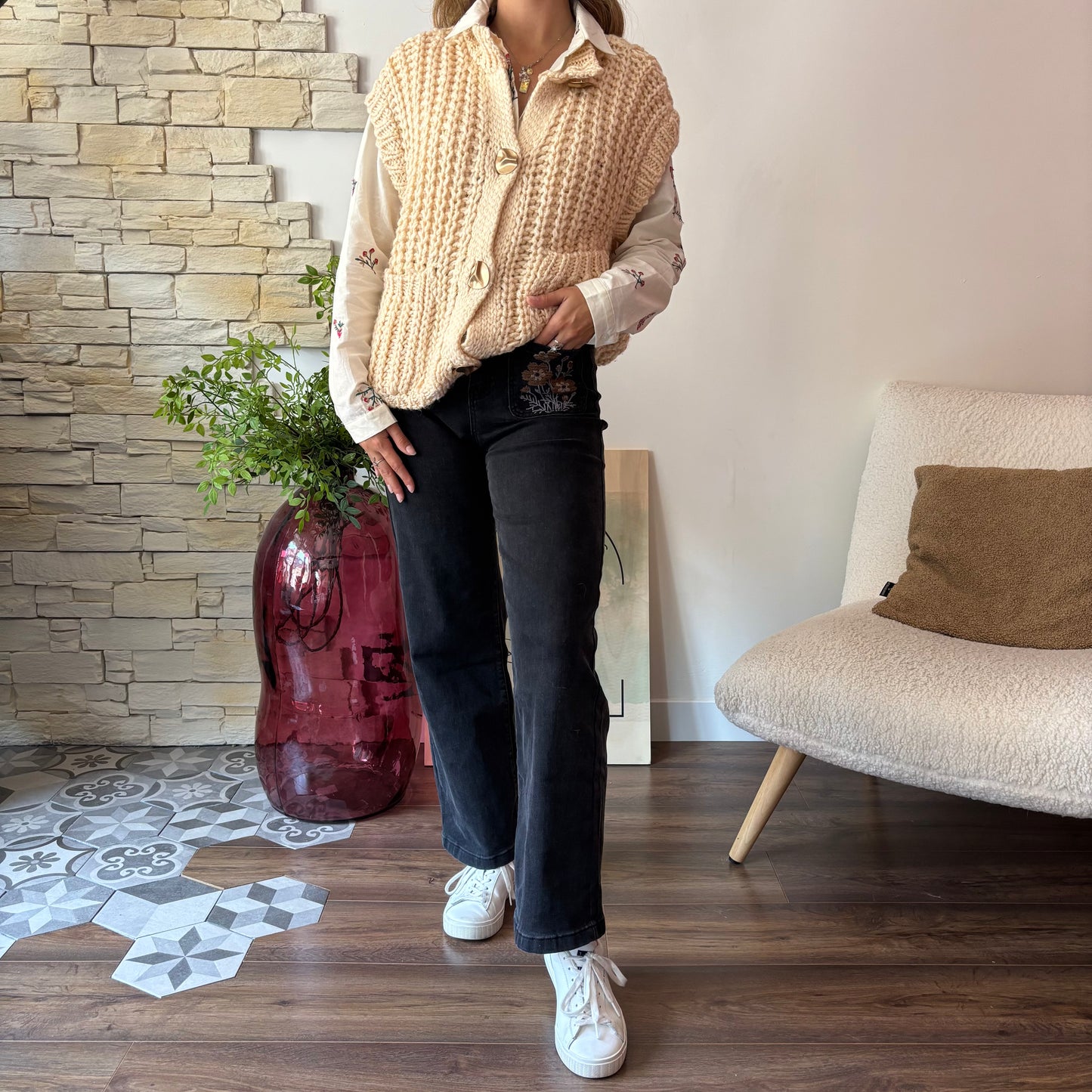 Gilet sans manches Jena Beige