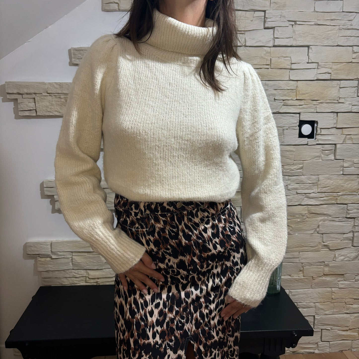 Pull Una beige