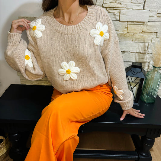 Pull Marguerite Beige