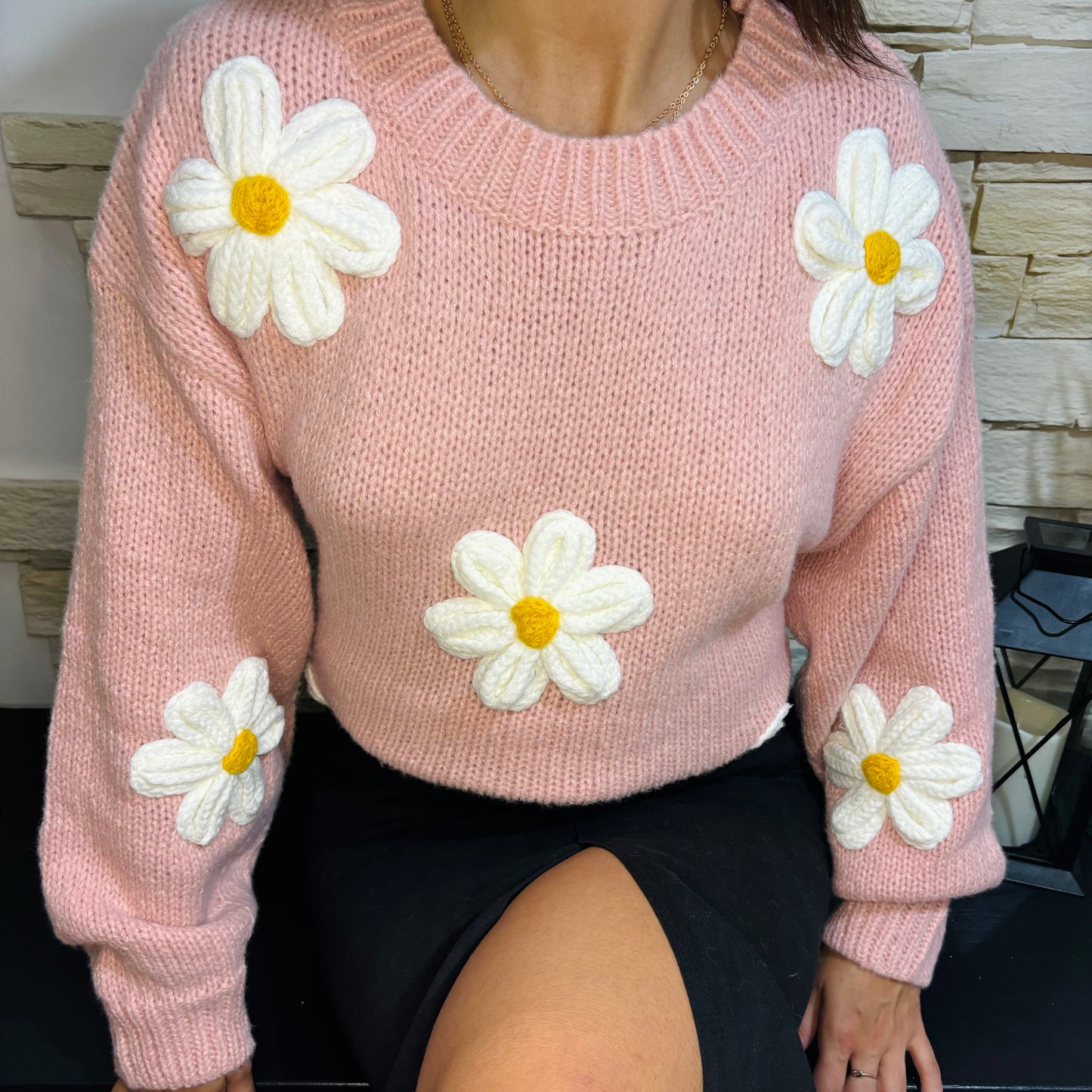 Pull Marguerite Rose