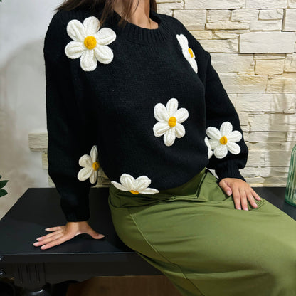 Pull Marguerite Noir