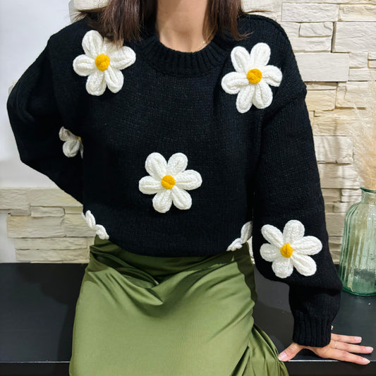 Pull Marguerite Noir