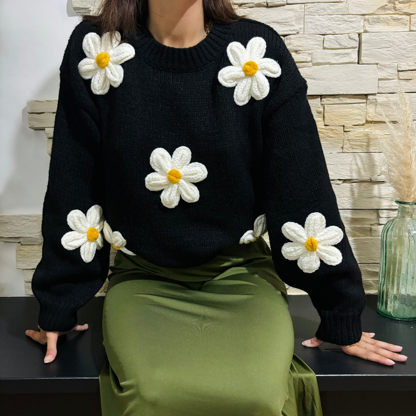 Pull Marguerite Noir