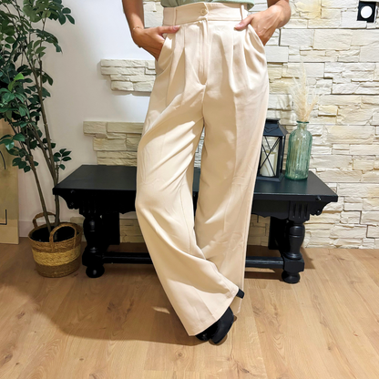 Pantalon Palazzo Beige